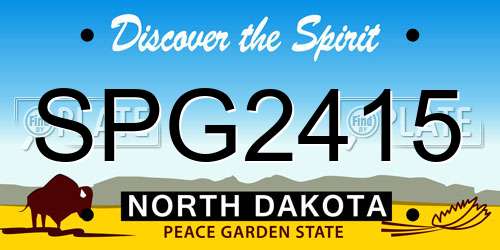 SPG2415 North Dakota License Plate