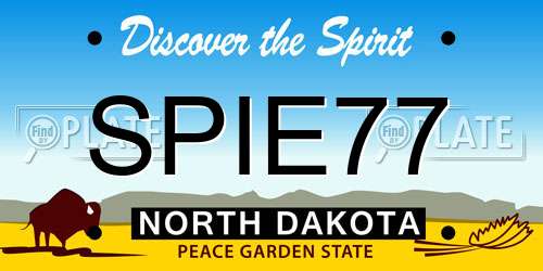 SPIE77 North Dakota License Plate
