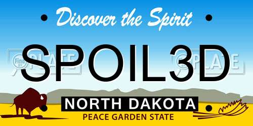 SPOIL3D North Dakota License Plate