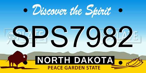 SPS7982 North Dakota License Plate