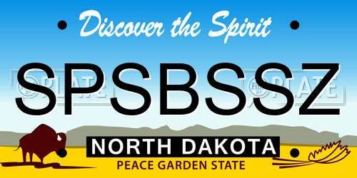 SPSBSSZ North Dakota License Plate