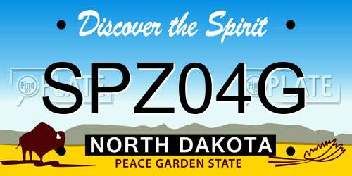 SPZ04G North Dakota License Plate