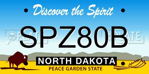 SPZ80B North Dakota License Plate