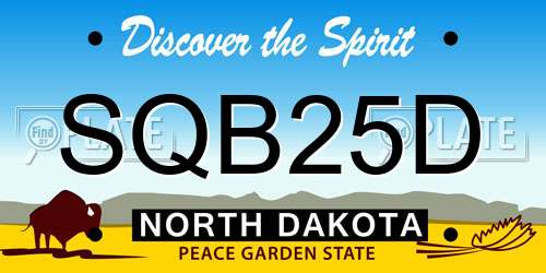SQB25D North Dakota License Plate