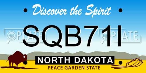 SQB71I North Dakota License Plate
