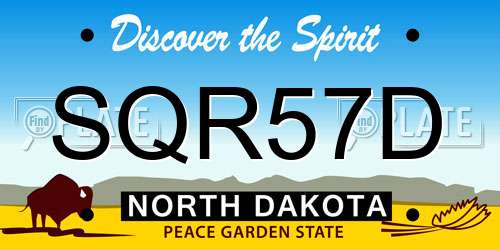 SQR57D North Dakota License Plate