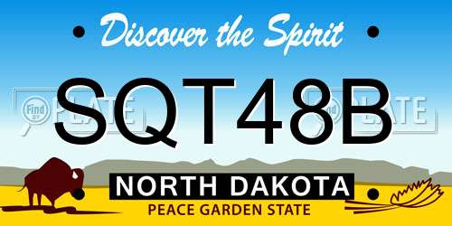 SQT48B North Dakota License Plate