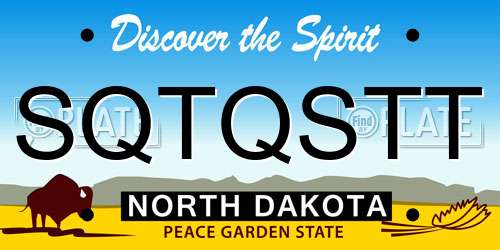 SQTQSTT North Dakota License Plate