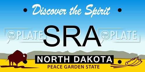 SRA North Dakota License Plate