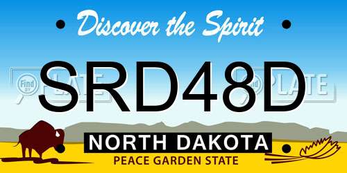 SRD48D North Dakota License Plate