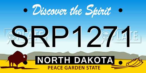 SRP1271 North Dakota License Plate
