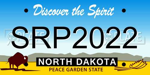 SRP2022 North Dakota License Plate