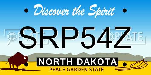 SRP54Z North Dakota License Plate