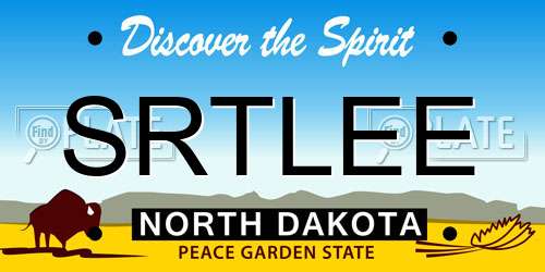 SRTLEE North Dakota License Plate