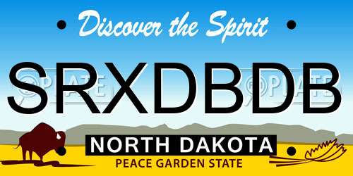 SRXDBDB North Dakota License Plate
