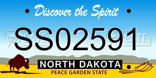 SS02591 North Dakota License Plate