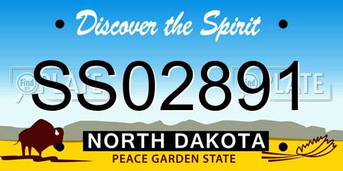 SS02891 North Dakota License Plate