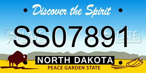 SS07891 North Dakota License Plate