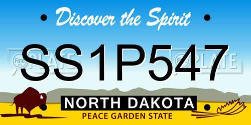 SS1P547 North Dakota License Plate