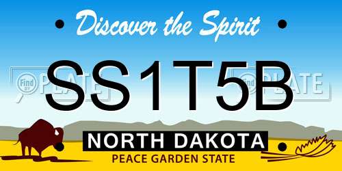 SS1T5B North Dakota License Plate