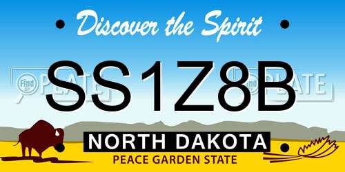 SS1Z8B North Dakota License Plate