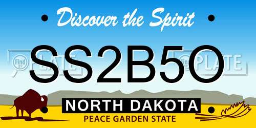 SS2B5O North Dakota License Plate
