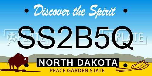 SS2B5Q North Dakota License Plate