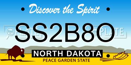 SS2B8O North Dakota License Plate