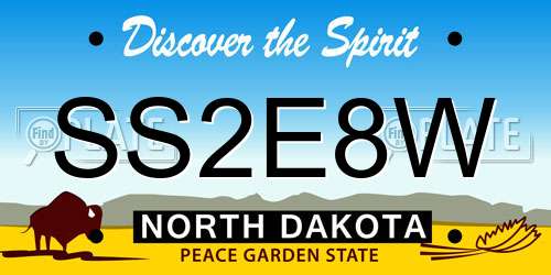 SS2E8W North Dakota License Plate