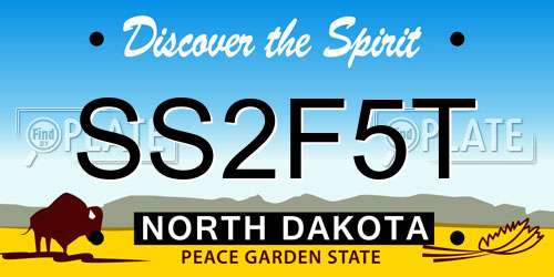 SS2F5T North Dakota License Plate