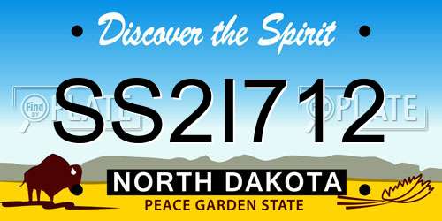 SS2I712 North Dakota License Plate