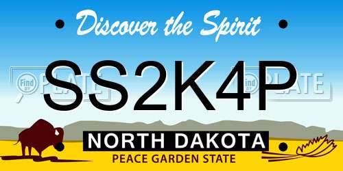 SS2K4P North Dakota License Plate