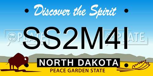 SS2M4I North Dakota License Plate