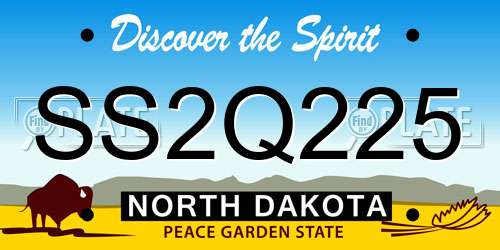 SS2Q225 North Dakota License Plate