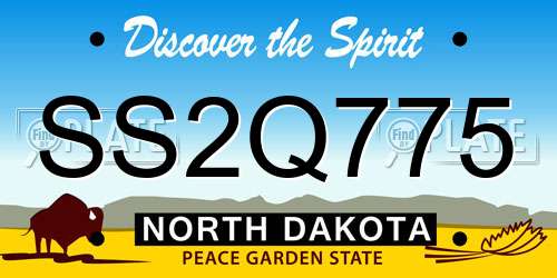 SS2Q775 North Dakota License Plate