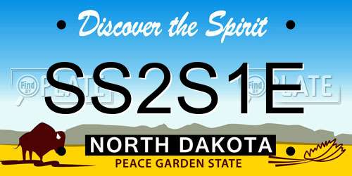SS2S1E North Dakota License Plate