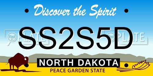 SS2S5D North Dakota License Plate