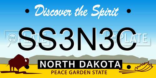 SS3N3C North Dakota License Plate