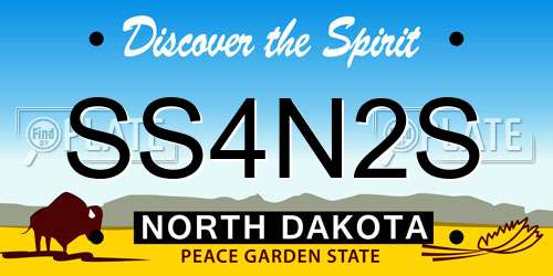 SS4N2S North Dakota License Plate