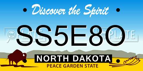 SS5E8O North Dakota License Plate