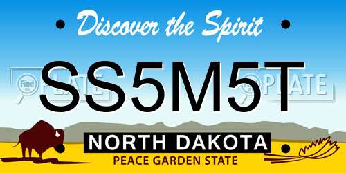 SS5M5T North Dakota License Plate