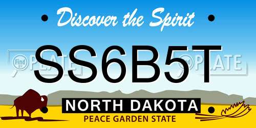 SS6B5T North Dakota License Plate