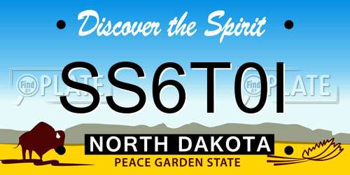 SS6T0I North Dakota License Plate