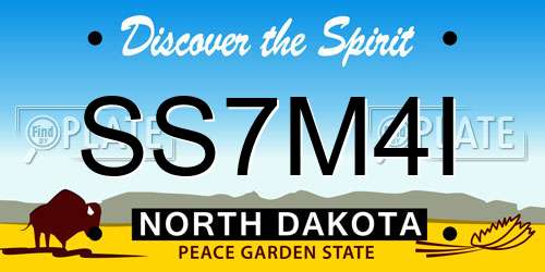 SS7M4I North Dakota License Plate