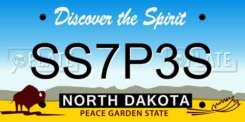SS7P3S North Dakota License Plate