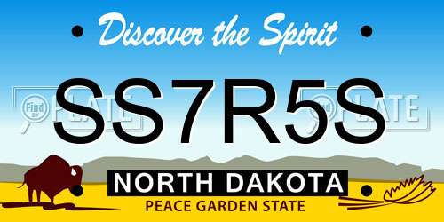 SS7R5S North Dakota License Plate