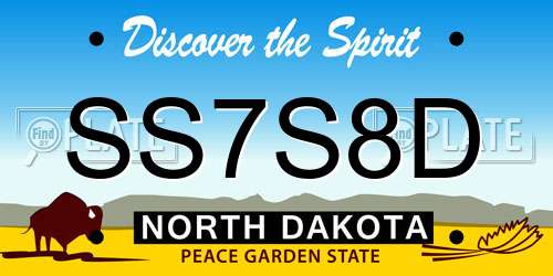 SS7S8D North Dakota License Plate