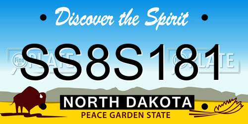 SS8S181 North Dakota License Plate