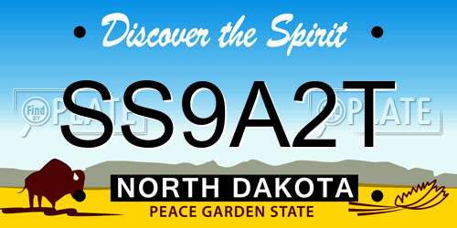 SS9A2T North Dakota License Plate