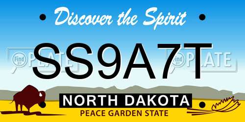 SS9A7T North Dakota License Plate